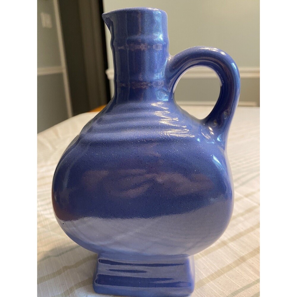 Vintage Mohawk Pottery Blue R-4 Liqueur Bottle Vase